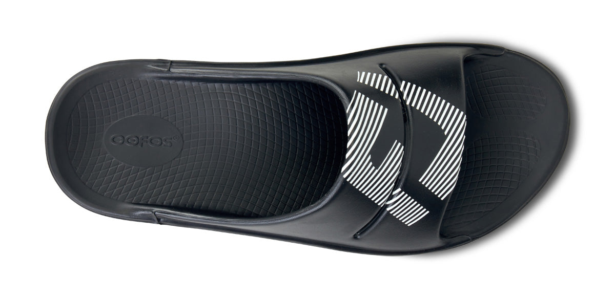FJ X OOFOS Women's OOahh Sport Slide Sandal - Black - Image 6